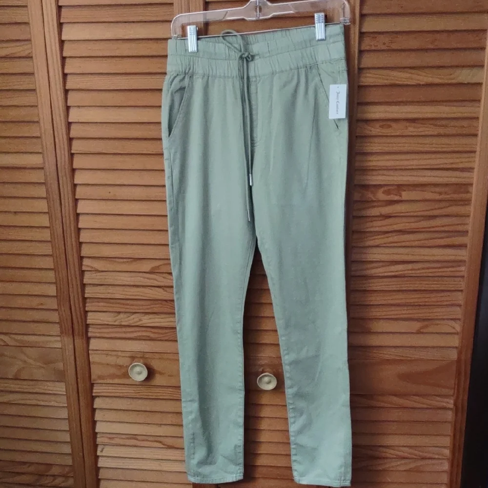 Juicy Couture NWT Green Melon Elastic Drawstring Laguna Skinny Denim Pants 27